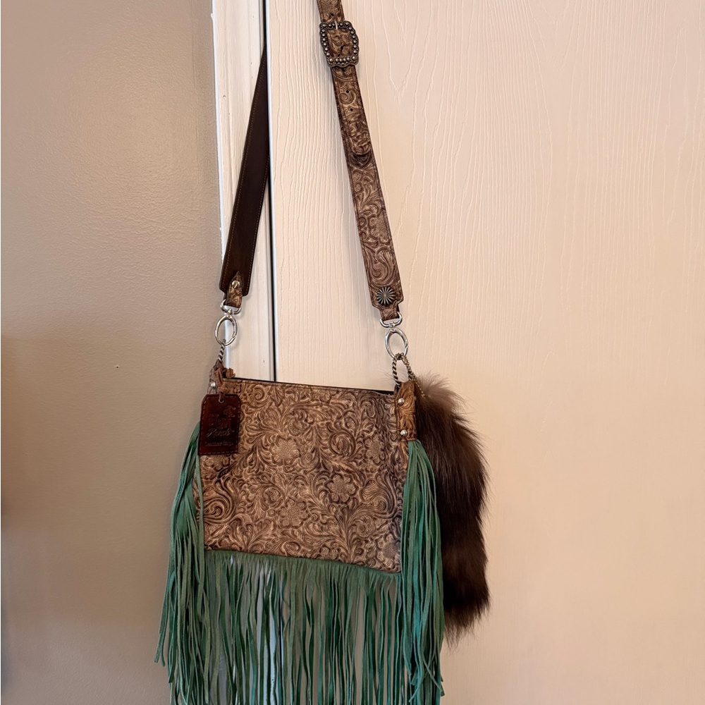 H&M Ranch Western Leather Purse
